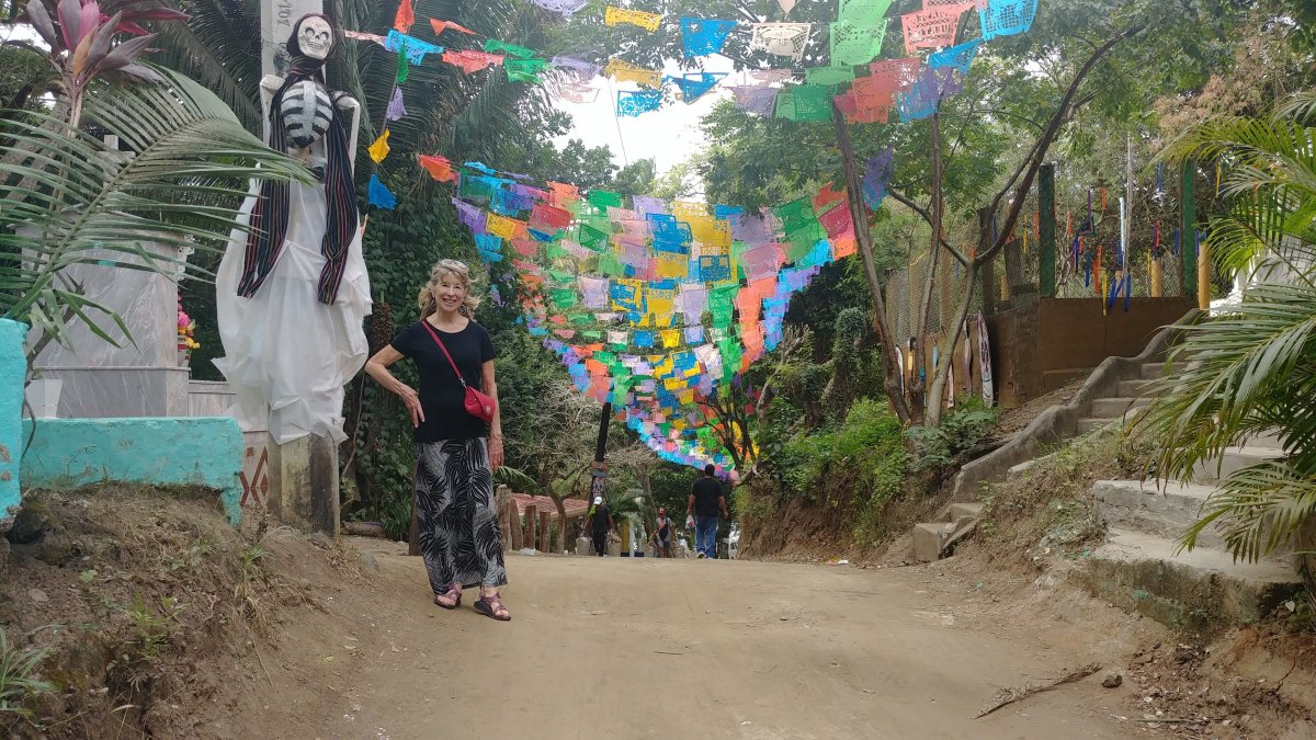 Pam in Mexico with family