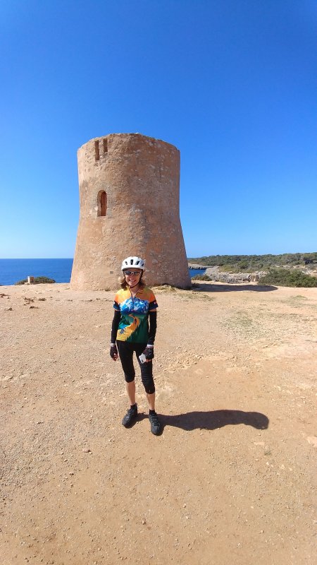 Pam and the watch tower - Playa de Palma