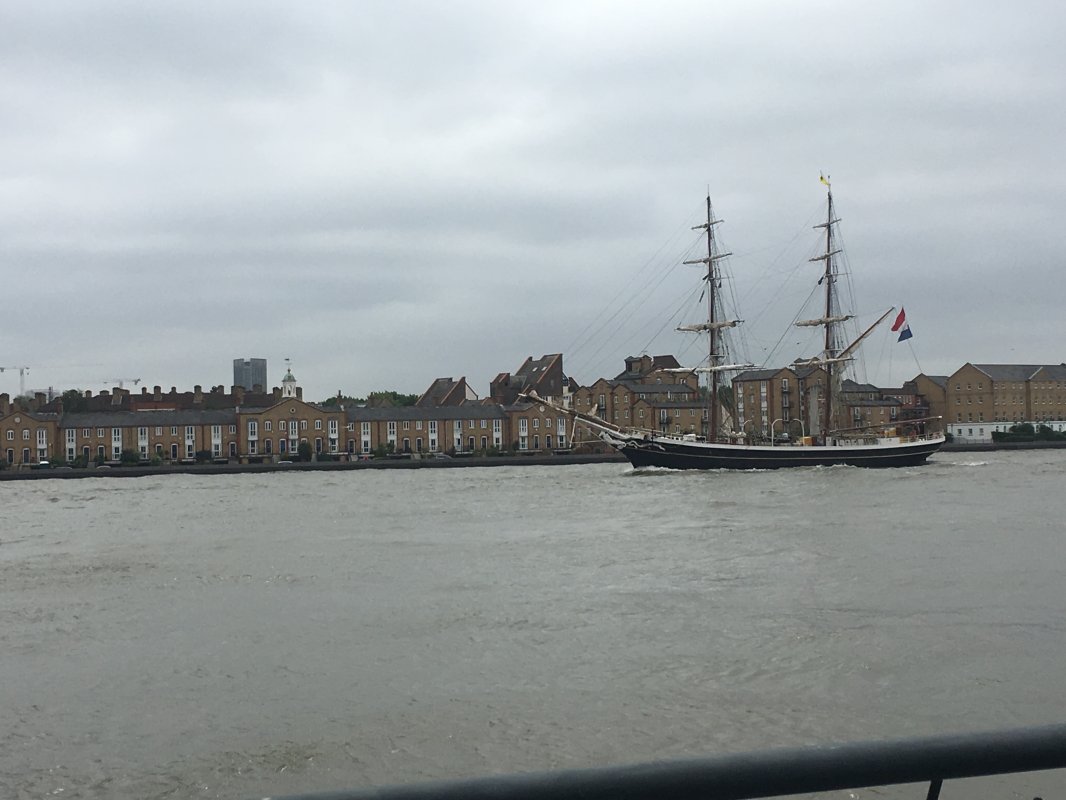 A scooner on the Thames