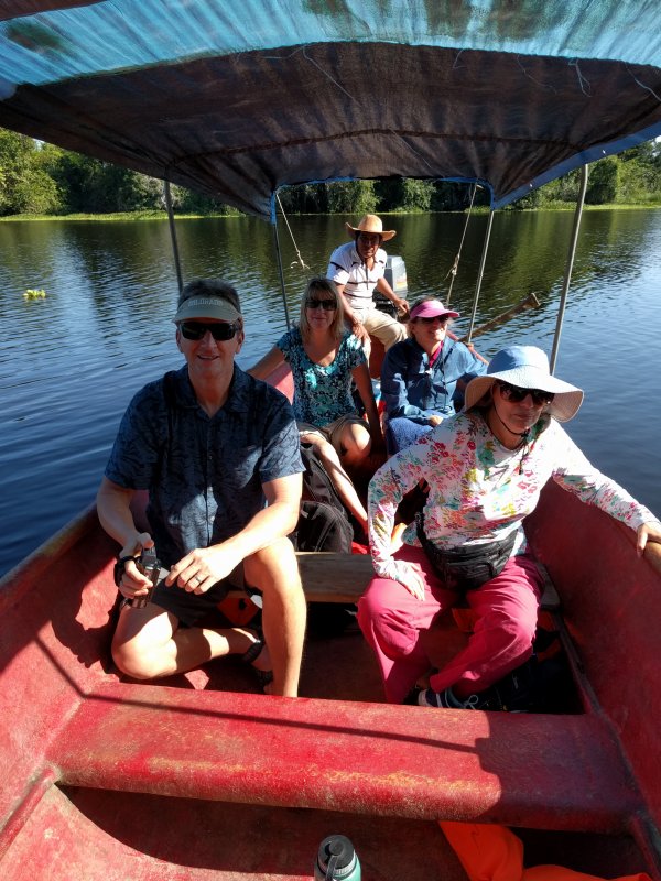 On the boat at Bocas del Polochic National Wildlife Refuge