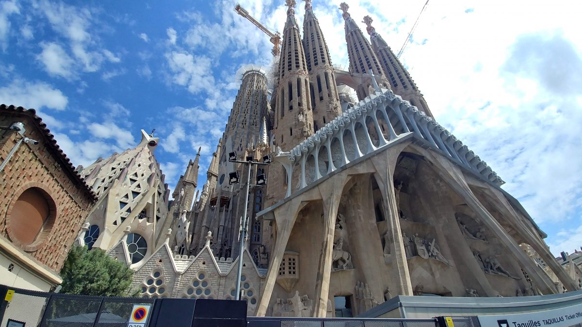 The Basilica de la Sagrada Familia by Gaudi in Barcelona