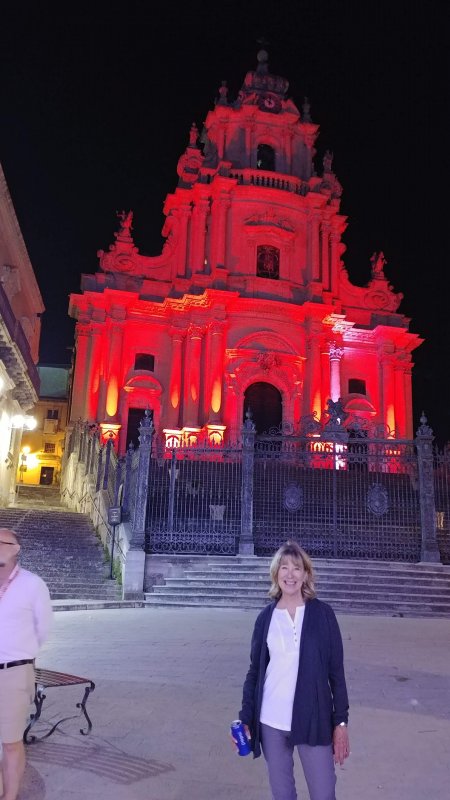 Pam at the Duomo di San Giorgio