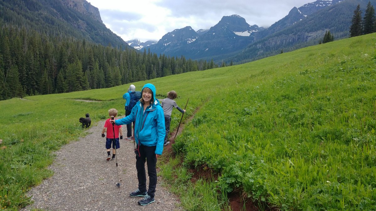 On a hike in Montana