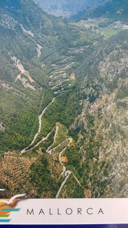 Postcard of the road to Port de Soller that we had to ride